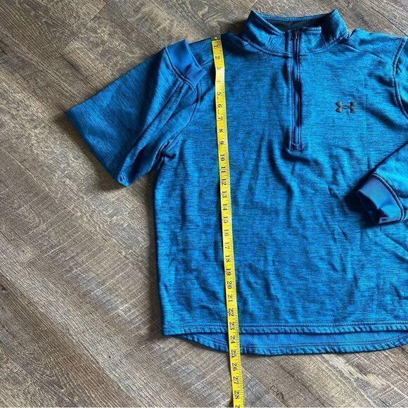 Under Armour Pullover Half Zip Fleece Large Teal Black Athleisure - Picture 8 of 10
